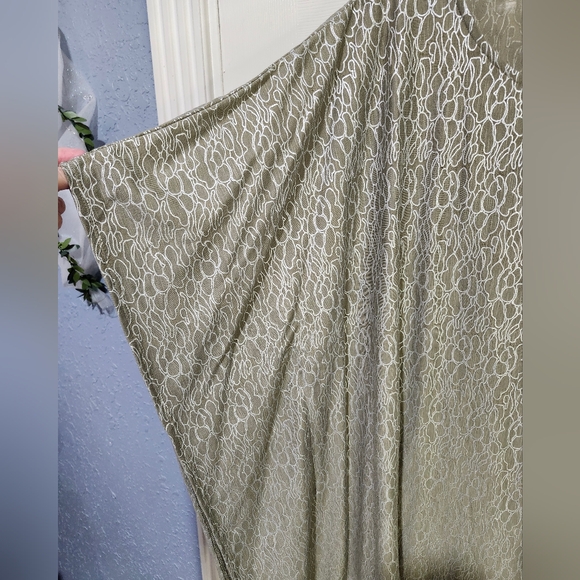 Chicos Women's Size L/XL Blouse Gray/Taupe/Silver Poncho Top Dolman Tunic - Picture 2 of 5